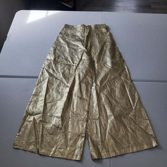 Lanhtropy Culotte Pants Metallic Gold - Picture 2 of 11